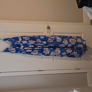 Pink Lily Blue Floral Maxi Dress